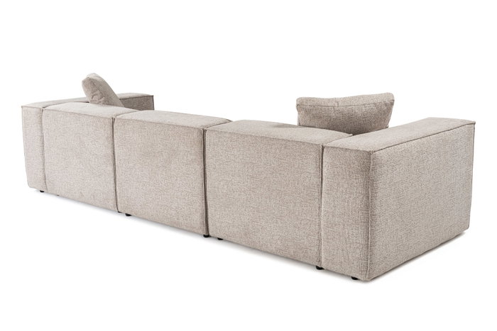Atelier Del Sofa Sofá 3 Plazas Lora - Mocha, 100% Lino, Comodidad y Estilo